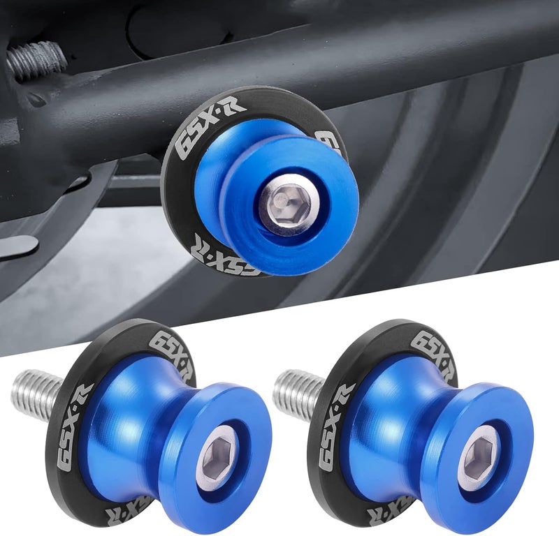 Coxotom 2Pcs Motorcycle Swing Arm Spools for Suzuki GSXR 125 250 300 600 750 1000 Aluminum - Blue - Image 2